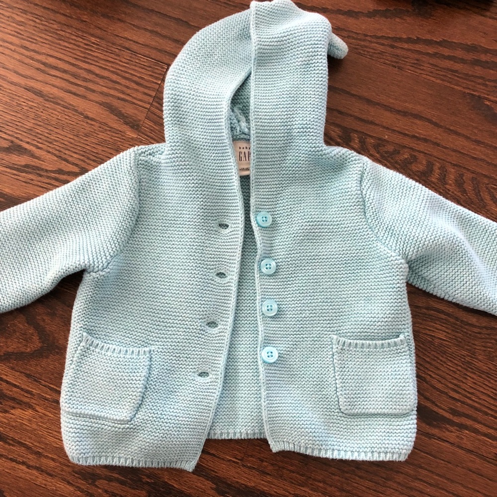 Baby Gap Bear Garter Hoodie Sweater, 12-18 months